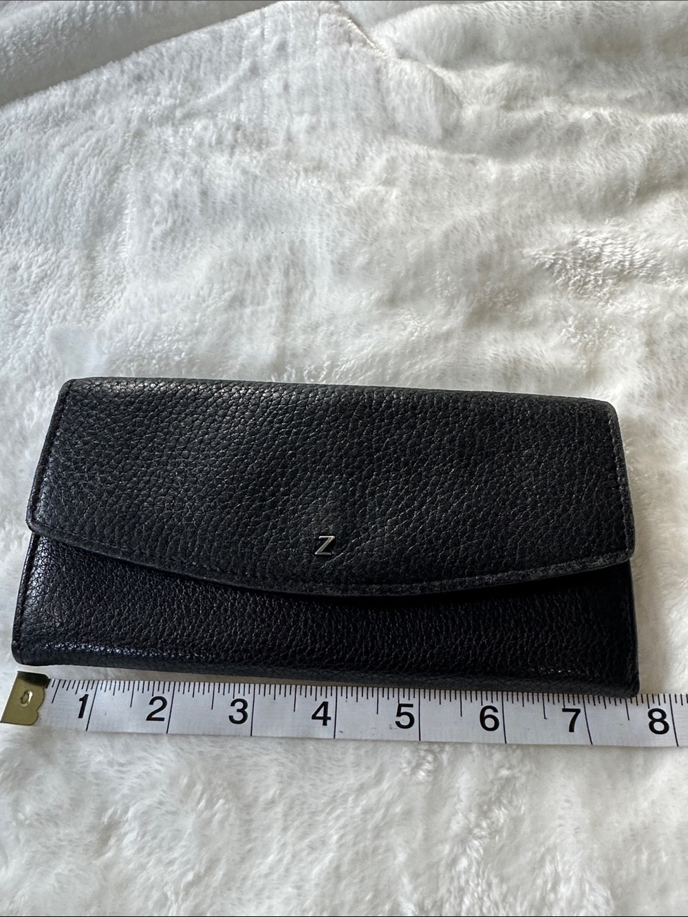 ZINDA Black Leather Women's Wallet Clutch RFID Blocking Compact Minimalist EUC - Picture 13 of 15